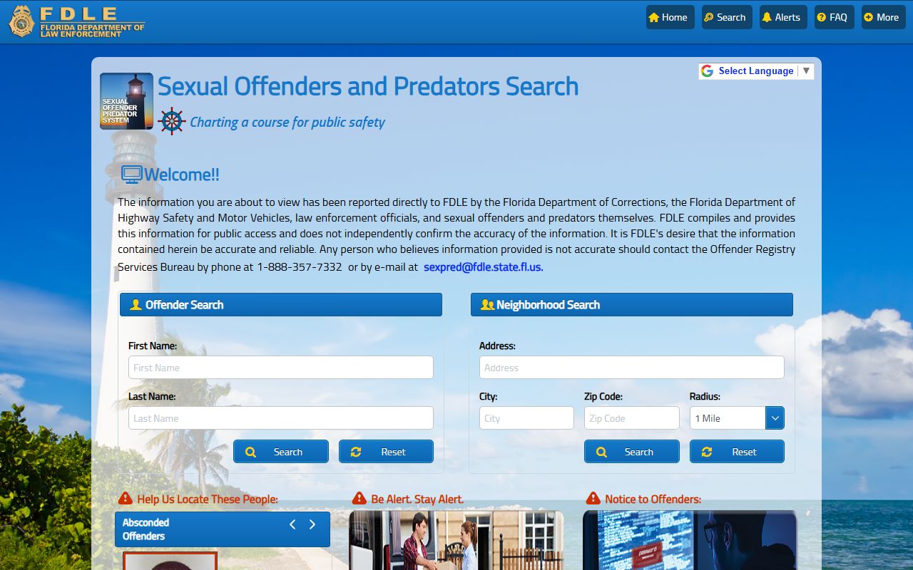 Miami-Dade released inmates Florida sex offender registry